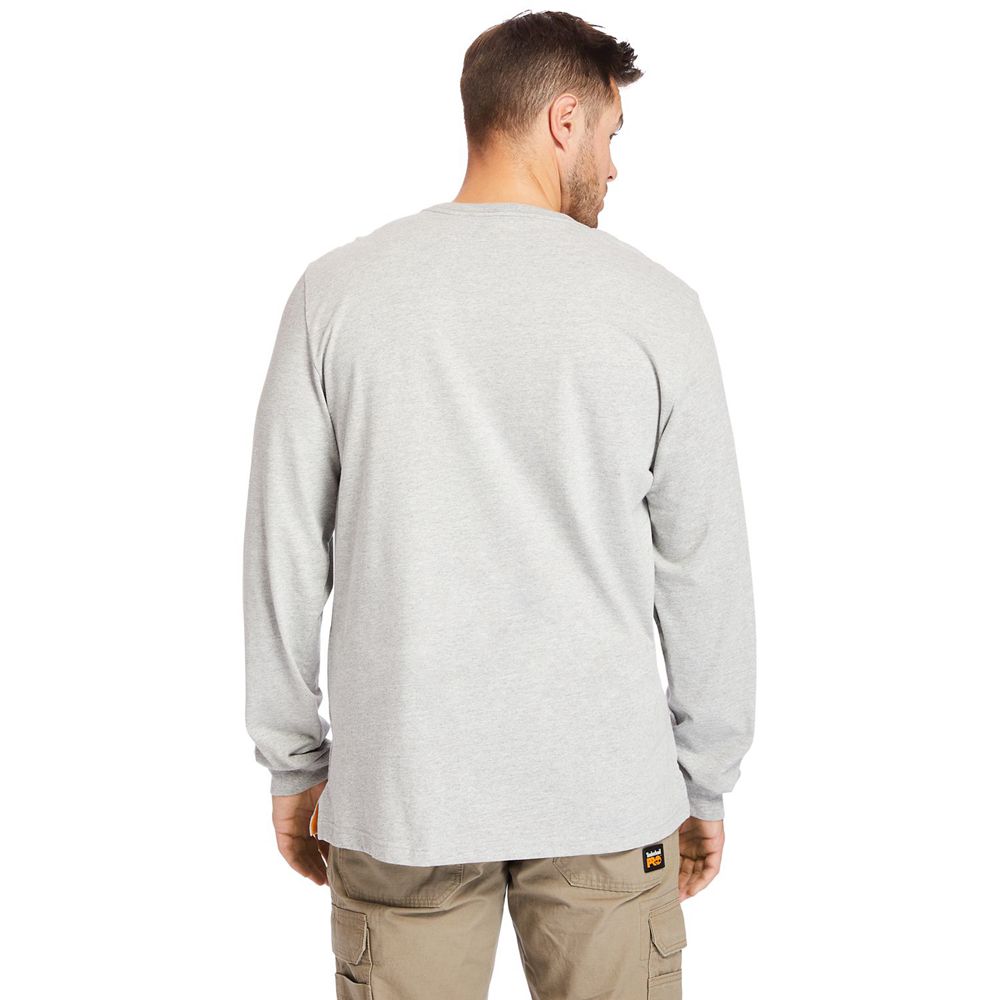 Tricouri Timberland Barbati Gri - Pro® Big & Tall Base Plate Long-Sleeve Wicking - Romania - HBYRPA1